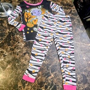 Kids Halloween Pajamas - Black and Pink